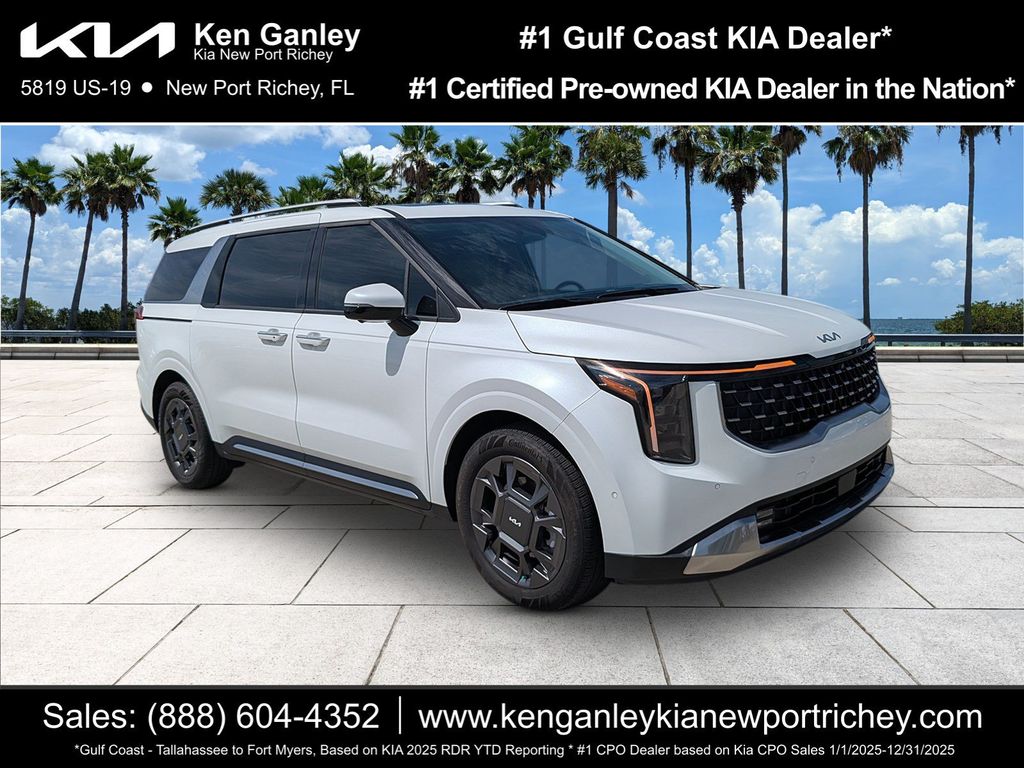 Snow White Pearl 2026 Kia Carnival Hybrid Minivan Front-Wheel Drive 6-Speed Automatic