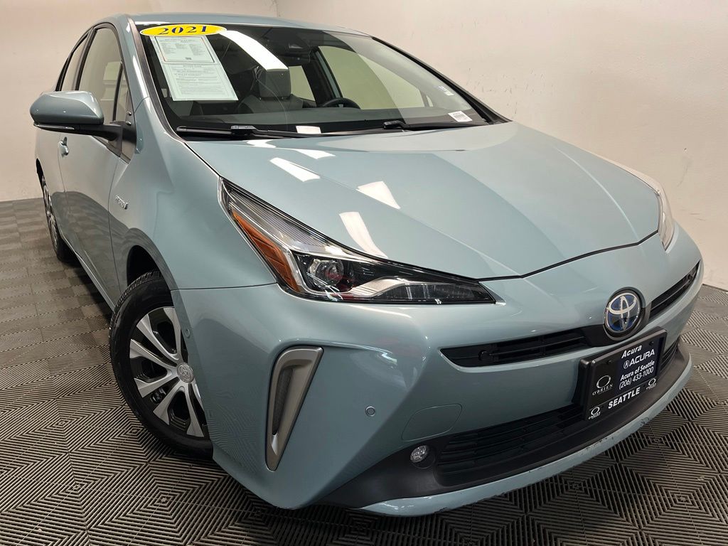 Sea Glass Pearl 2021 Toyota Prius Hatchback All-Wheel Drive Continuously Variable Transmission
