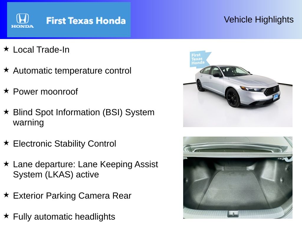 Used Car 2025 Honda Accord  Se For Sale Under $30,000 In Austin, Texas