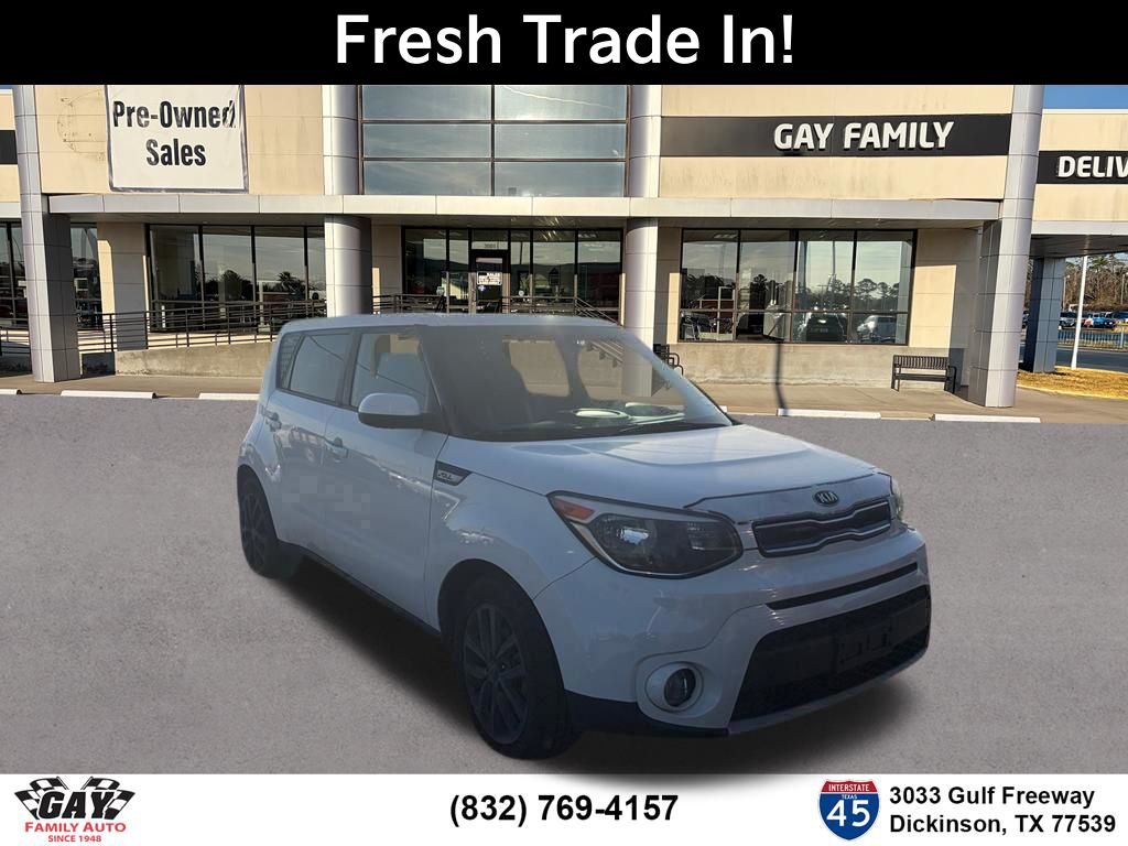 Clear White 2019 Kia Soul + FWD Wagon Front-Wheel Drive 6-Speed Automatic