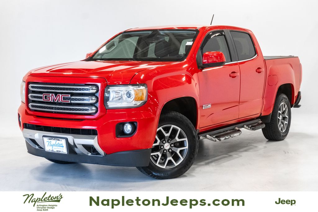 Cardinal Red 2015 GMC Canyon Pickup Truck Four-Wheel Drive 6-Speed Automatic