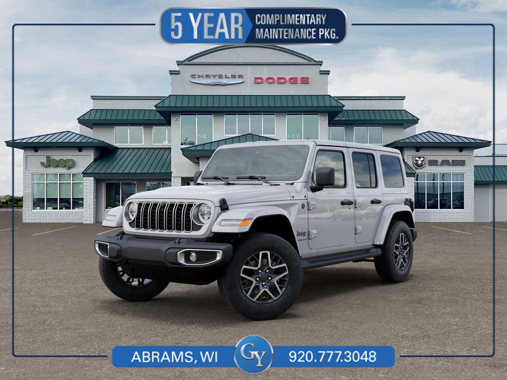 Bright White Clearcoat 2025 Jeep Wrangler Sahara 4-Door 4WD SUV / Crossover Four-Wheel Drive 8-Speed Automatic