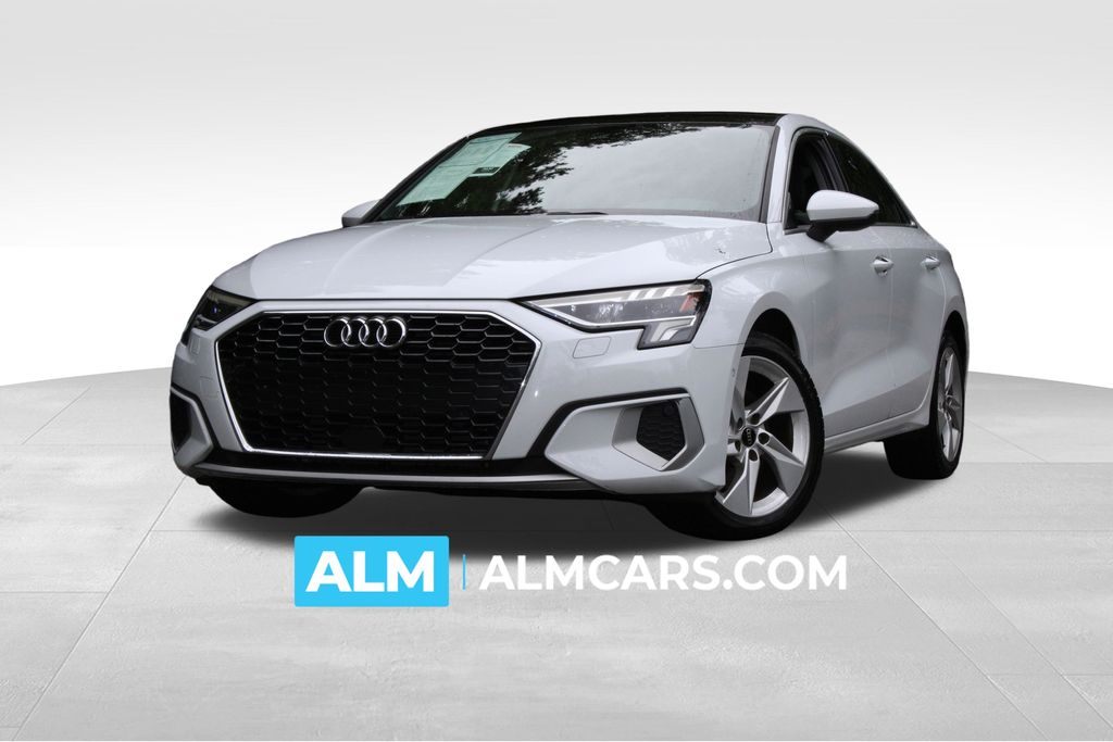White 2024 Audi A3 Sedan Front-Wheel Drive 7-Speed Automatic