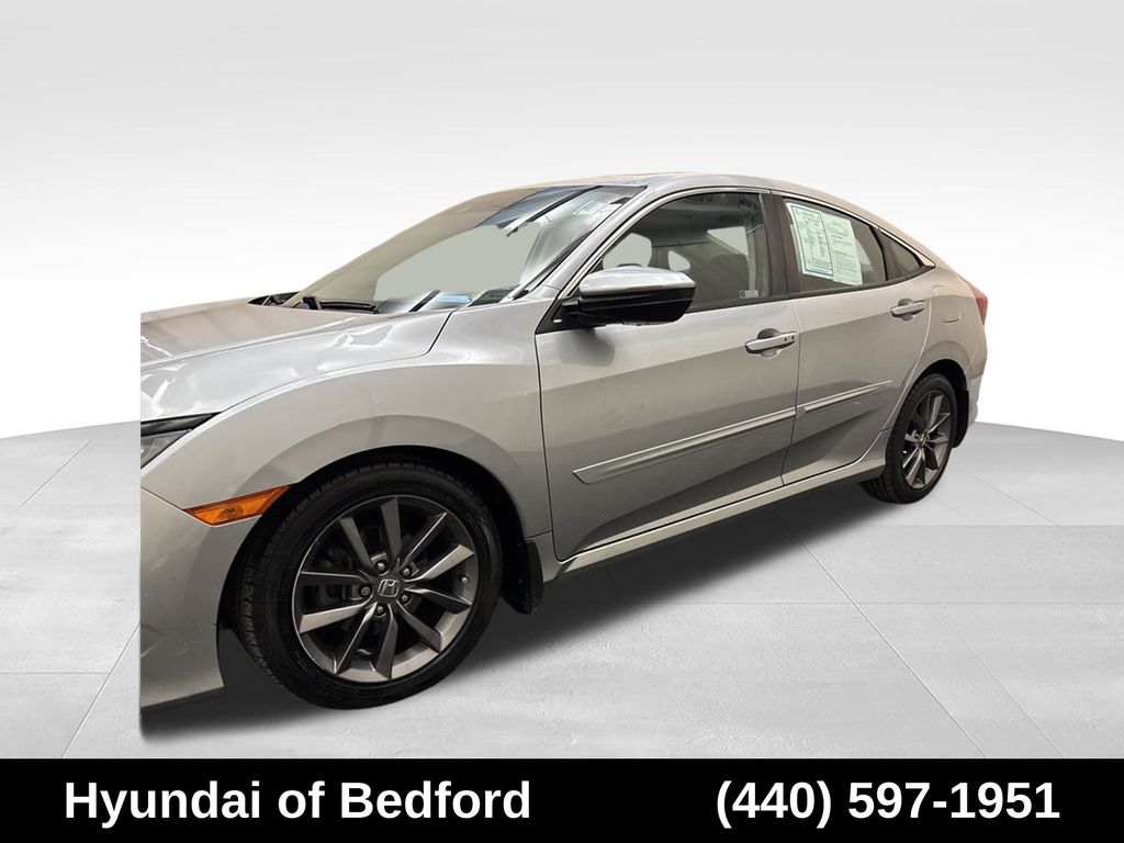 Silver 2021 Honda Civic Sedan Front-Wheel Drive Continuously Variable Transmission