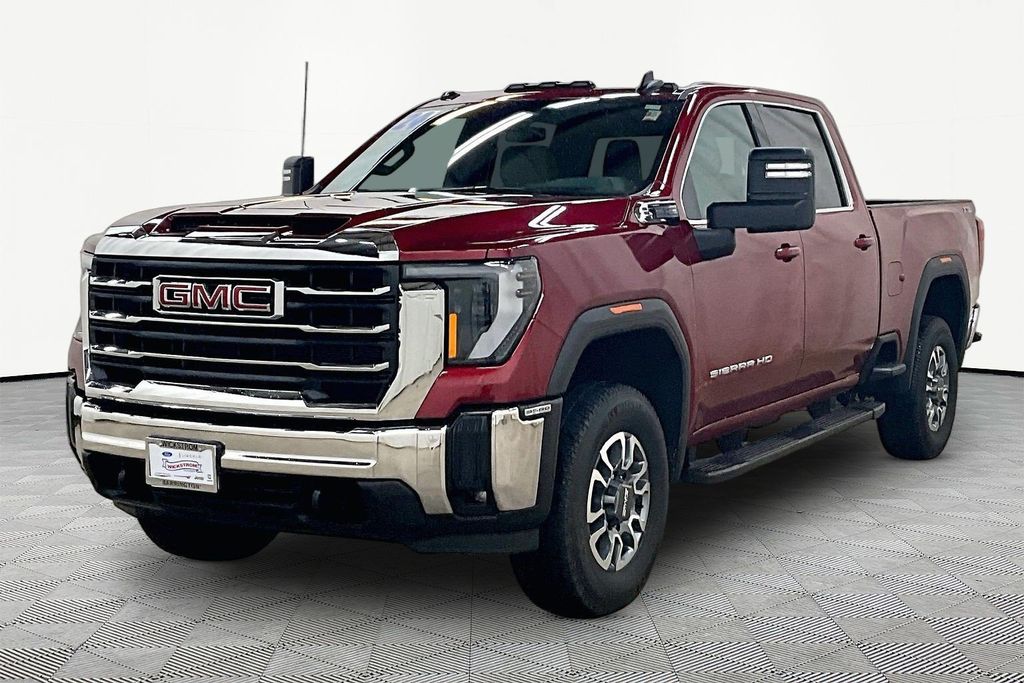 Volcanic Red Tintcoat 2024 GMC Sierra 3500HD SLE Crew Cab 4WD Pickup Truck Four-Wheel Drive Automatic