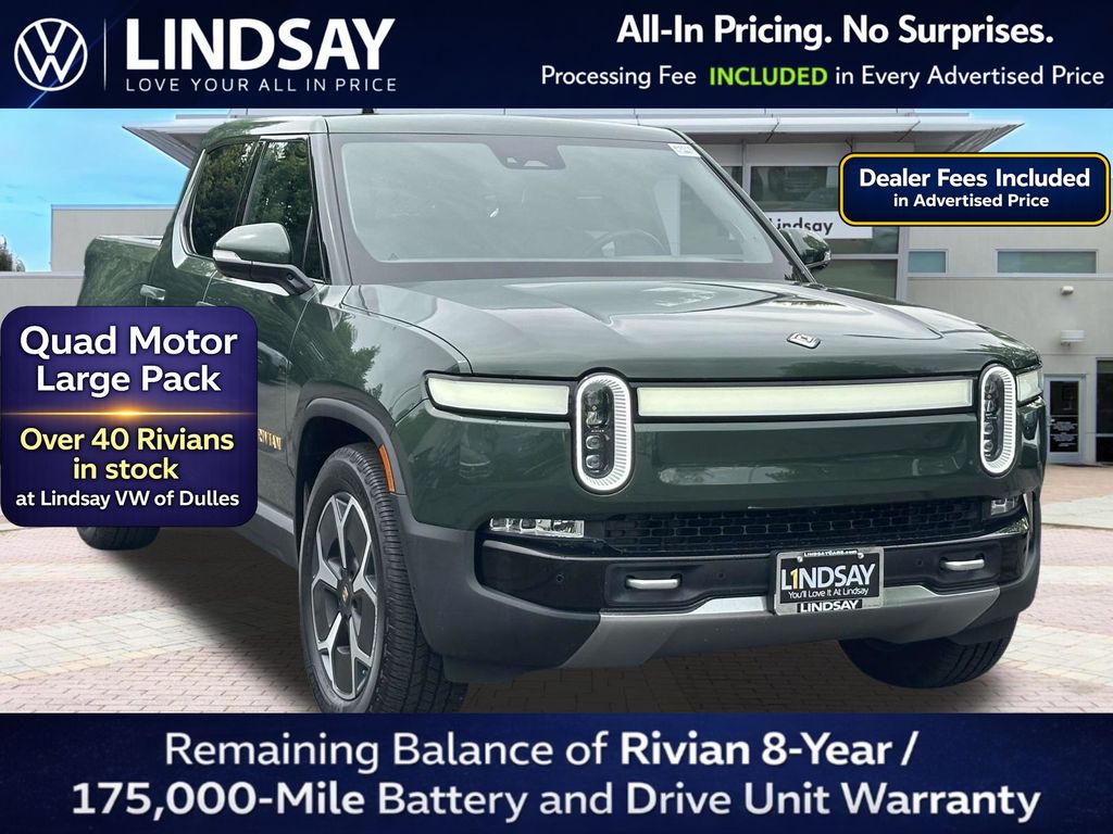 Forest Green 2022 Rivian R1T Adventure Crew Cab AWD Pickup Truck All-Wheel Drive 1-Speed Automatic