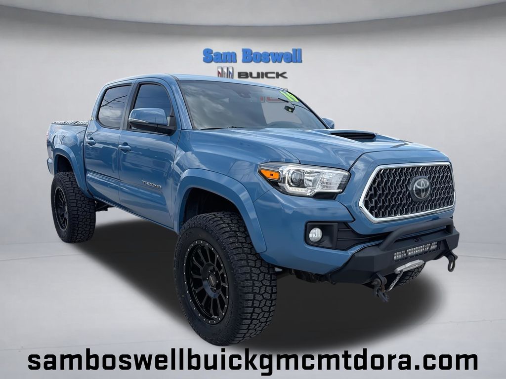 Blue 2019 Toyota Tacoma Pickup Truck Four-Wheel Drive 6-Speed Automatic