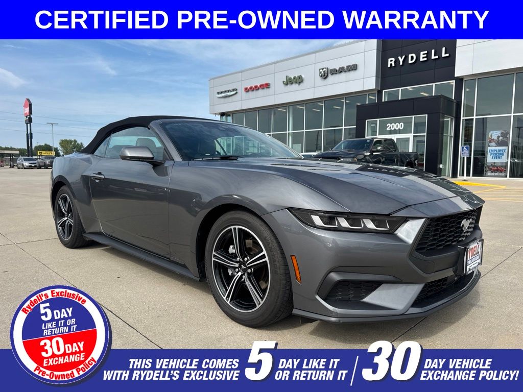 Carbonized Gray Metallic 2024 Ford Mustang Convertible Rear-Wheel Drive Automatic