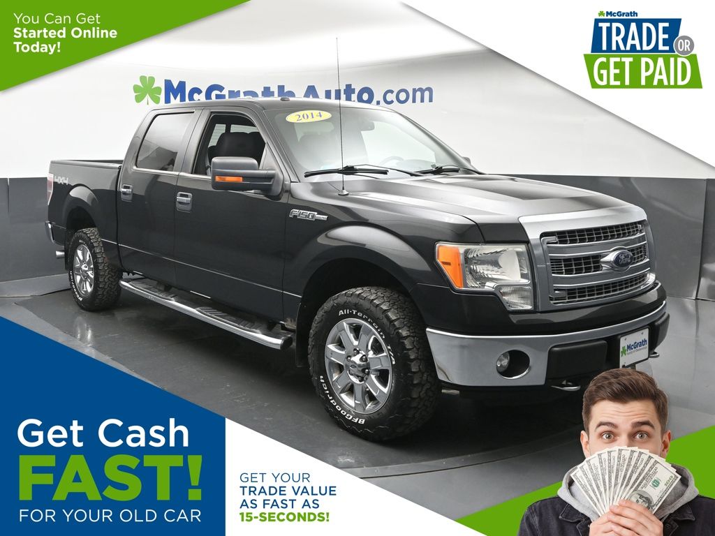 Tuxedo Black Metallic 2014 Ford F-150 XLT SuperCrew 4WD Pickup Truck Four-Wheel Drive 6-Speed Automatic