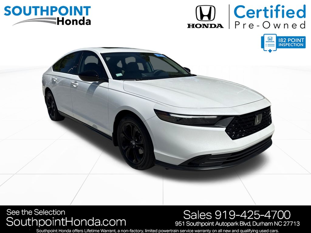 Platinum White Pearl 2025 Honda Accord Sedan Front-Wheel Drive Continuously Variable Transmission