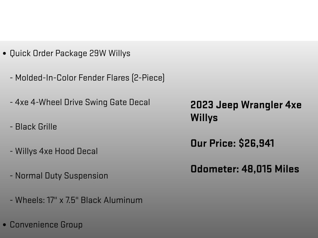 2023 Jeep Wrangler Base 4xe Gray at South Hills CDJR