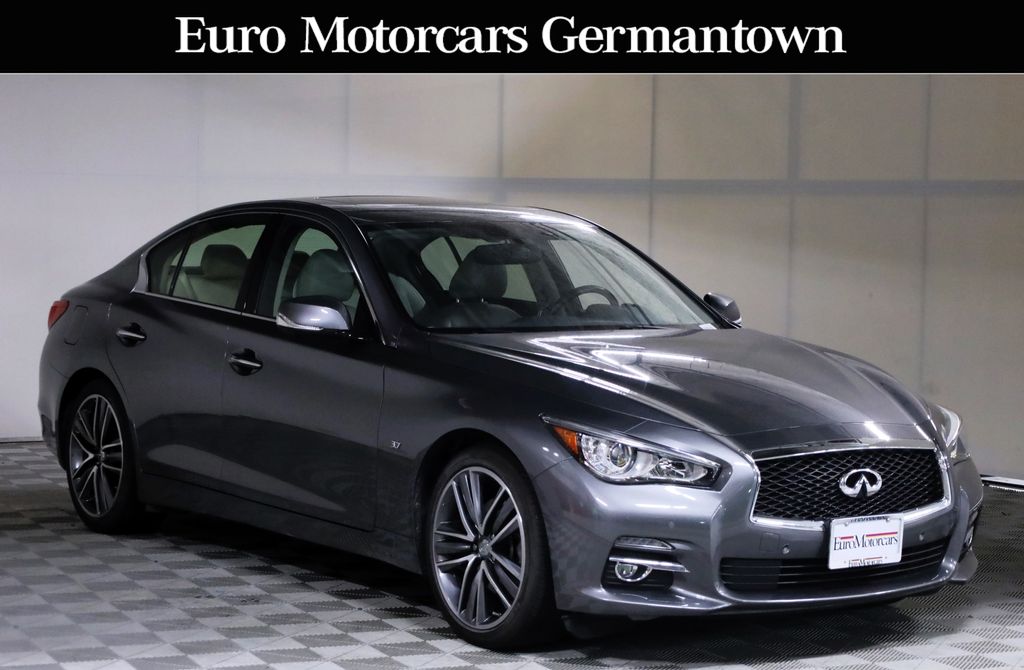 Gray (Graphite Shadow) 2015 INFINITI Q50 Sedan All-Wheel Drive 7-Speed Automatic