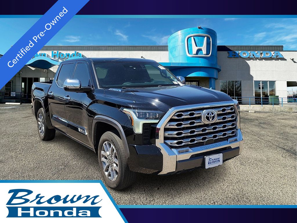 Midnight Black Metallic 2023 Toyota Tundra Hybrid Pickup Truck Four-Wheel Drive Automatic