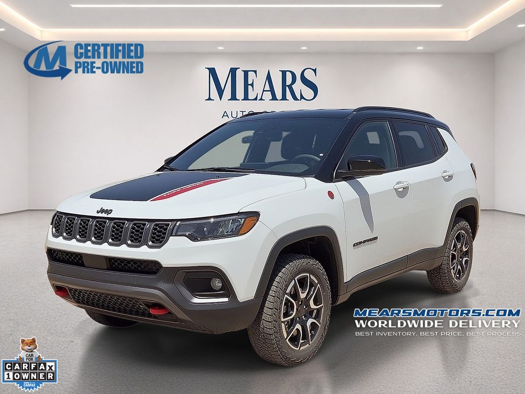 Bright White Clearcoat 2025 Jeep Compass Trailhawk 4WD SUV / Crossover Four-Wheel Drive 8-Speed Automatic