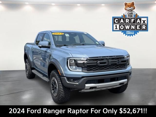 Blue (Azure Gray Metallic) 2024 Ford Ranger Pickup Truck Four-Wheel Drive Automatic