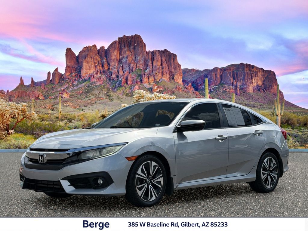 Lunar Silver Metallic 2016 Honda Civic Sedan Front-Wheel Drive Continuously Variable Transmission