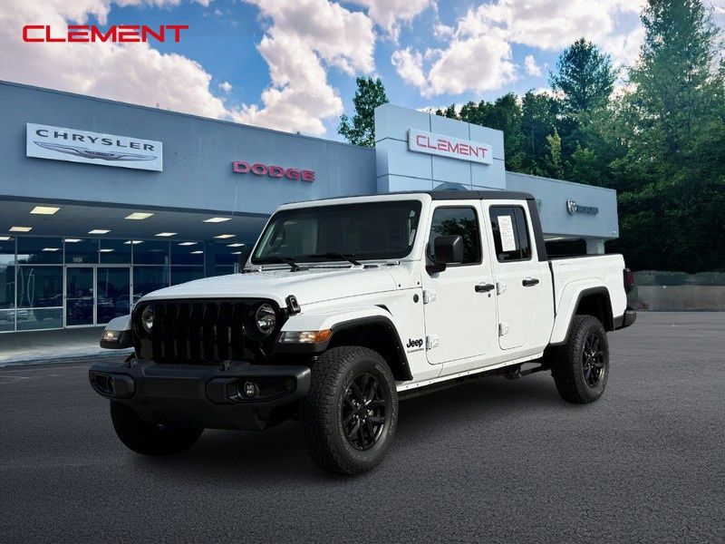 Bright White Clearcoat 2022 Jeep Gladiator Sport Crew Cab 4WD Pickup Truck Four-Wheel Drive 8-Speed Automatic