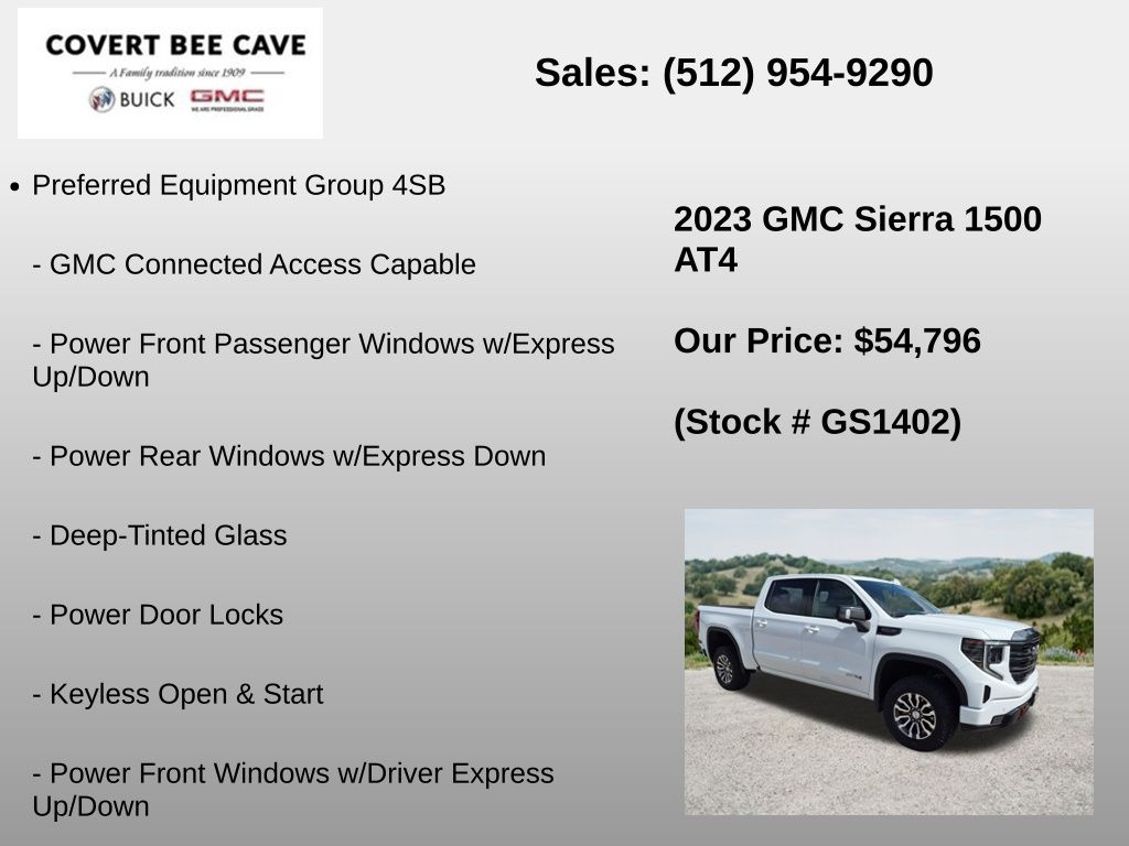 Used Car 2023 Gmc Sierra 1500  At4 For Sale Under $60,000 In Austin, Texas