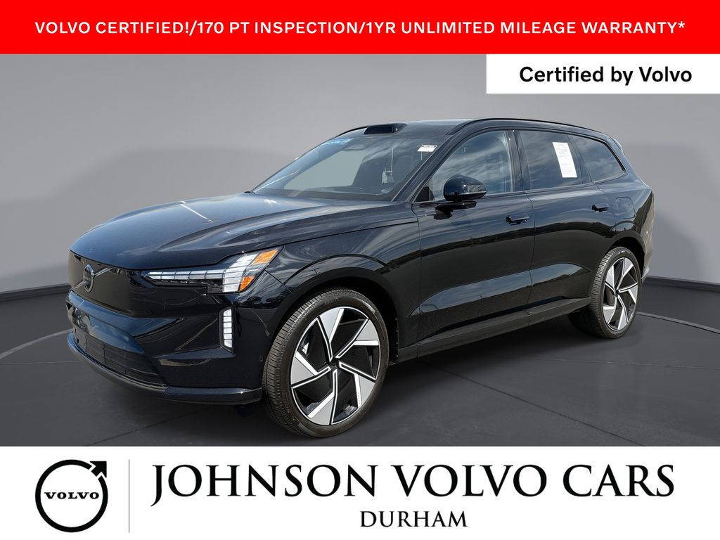 Onyx Black Metallic 2025 Volvo EX90 Twin Performance Ultra 7-Passenger eAWD SUV / Crossover All-Wheel Drive 1-Speed Automatic