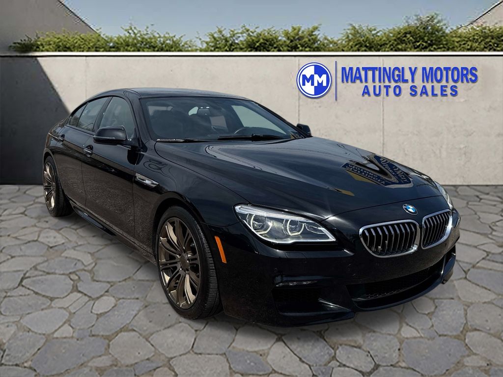 Black Sapphire Metallic 2016 BMW 6 Series 640i Gran Coupe RWD Sedan Rear-Wheel Drive 8-Speed Automatic