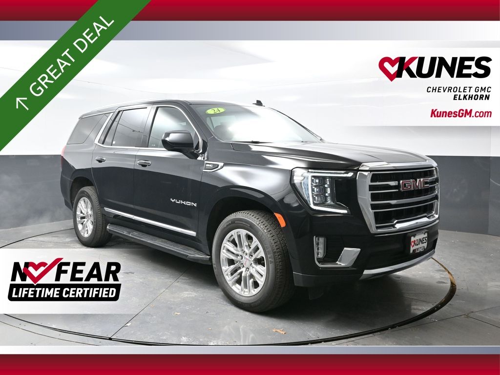 Onyx Black 2024 GMC Yukon SLT 4WD SUV / Crossover Four-Wheel Drive