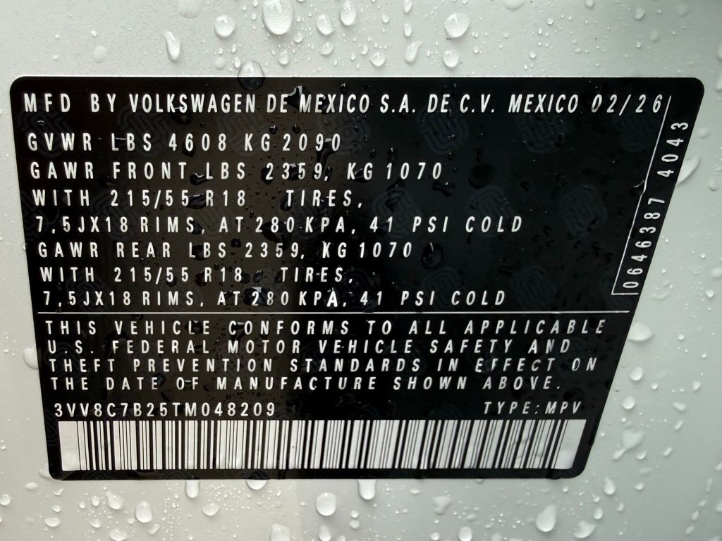 New 2026 White Volkswagen 1.5T S image 42