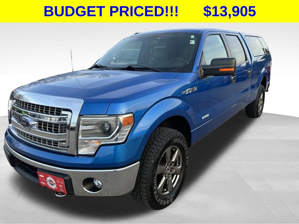 Blue Flame Metallic 2014 Ford F-150 XLT SuperCrew 4WD Pickup Truck Four-Wheel Drive 6-Speed Automatic