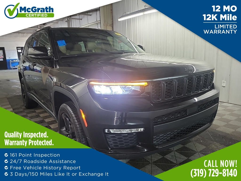 Diamond Black Crystal Pearlcoat 2025 Jeep Grand Cherokee L Limited 4WD SUV / Crossover Four-Wheel Drive 8-Speed Automatic