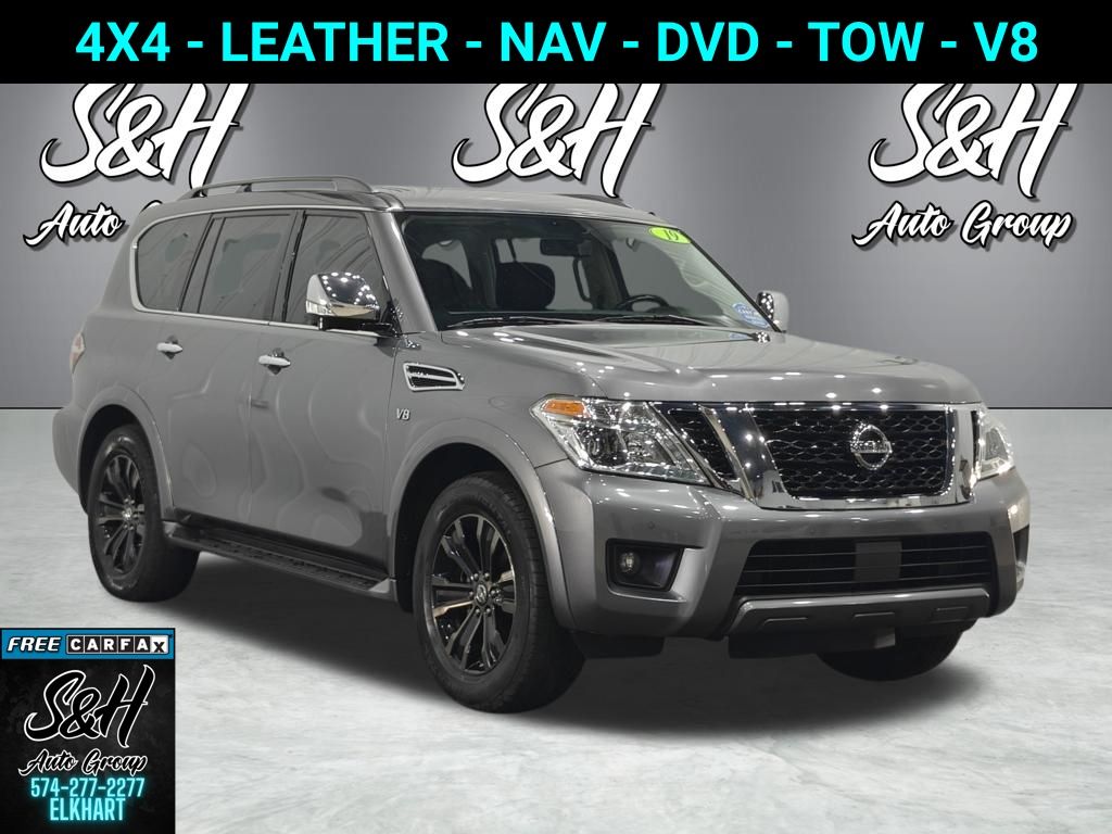 Gray (Gun Metallic) 2019 Nissan Armada Platinum 4WD SUV / Crossover Four-Wheel Drive 7-Speed Automatic
