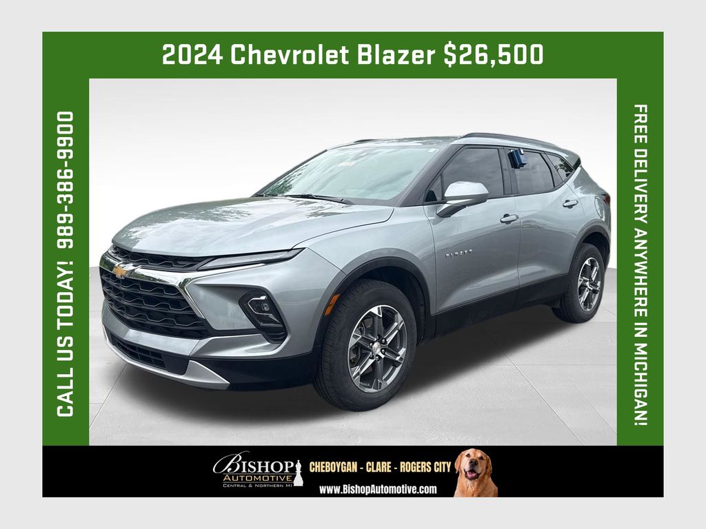 Sterling Gray Metallic 2024 Chevrolet Blazer SUV / Crossover All-Wheel Drive 9-Speed Automatic Overdrive