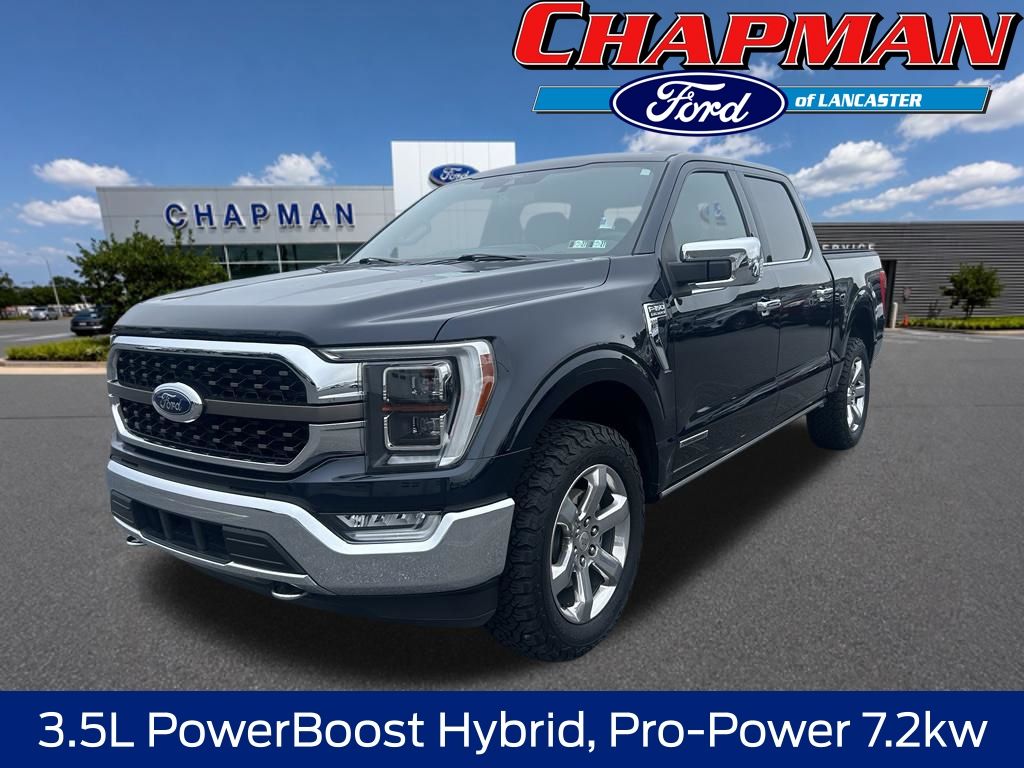 Blue Metallic 2021 Ford F-150 Pickup Truck Four-Wheel Drive Automatic