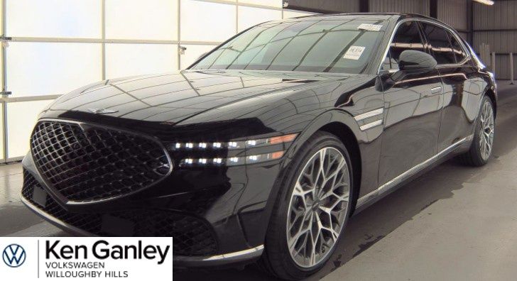 Black 2024 Genesis G90 3.5T e-Supercharger AWD Sedan All-Wheel Drive 8-Speed Automatic