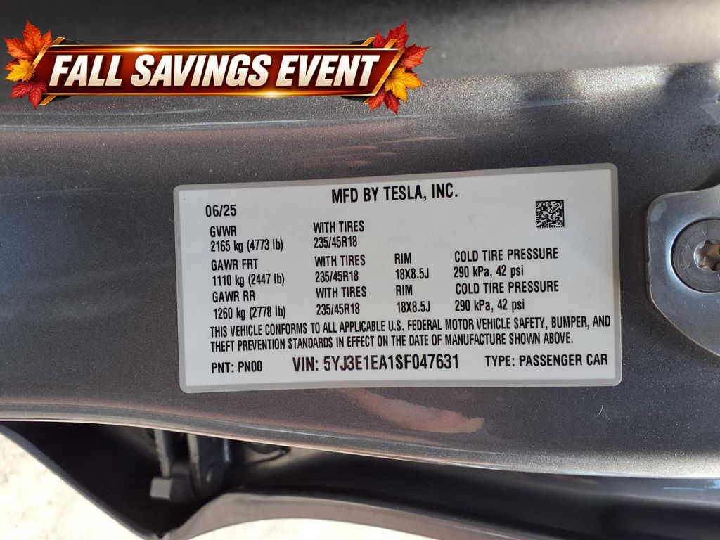 2025 Tesla Model 3 Long Range Gray at Big Star Chrysler Jeep Dodge Ram 