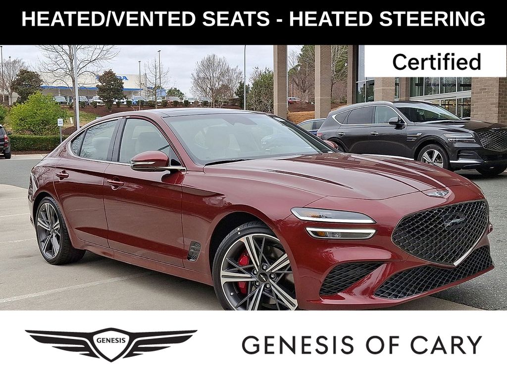 Cavendish Red 2025 Genesis G70 2.5T Sport Prestige RWD Sedan Rear-Wheel Drive 8-Speed Automatic