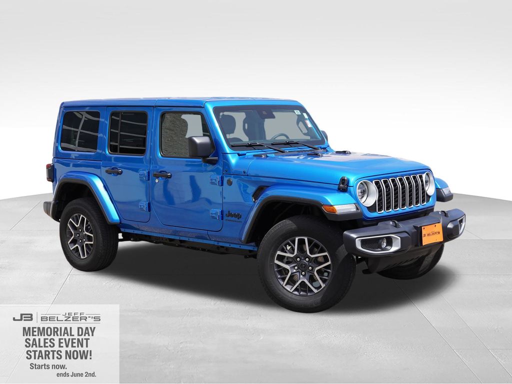 Hydro Blue Pearlcoat 2025 Jeep Wrangler Sahara 4-Door 4WD SUV / Crossover Four-Wheel Drive 8-Speed Automatic