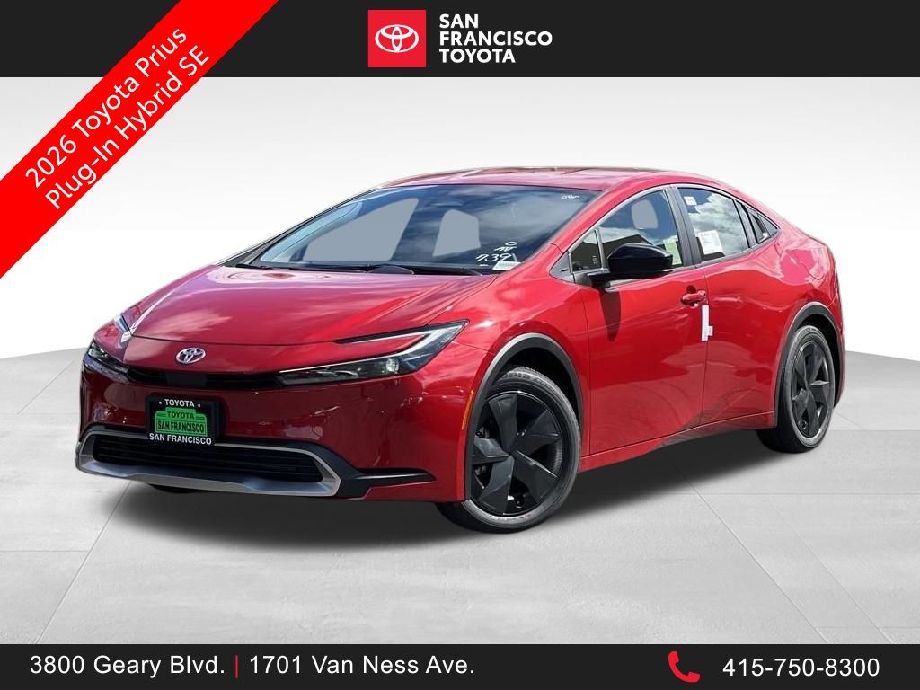 Red 2026 Toyota Prius Plug-In Hybrid Hatchback Front-Wheel Drive Continuously Variable Transmission