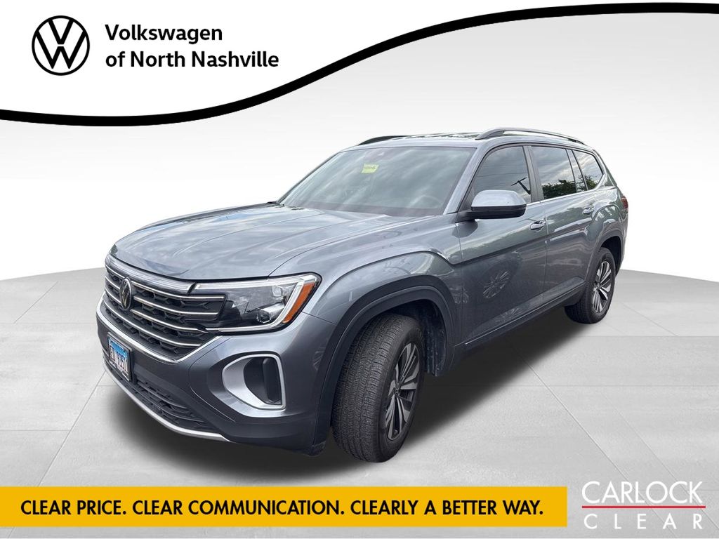 Platinum Gray Metallic 2024 Volkswagen Atlas SE 4Motion SUV / Crossover All-Wheel Drive 8-Speed Automatic