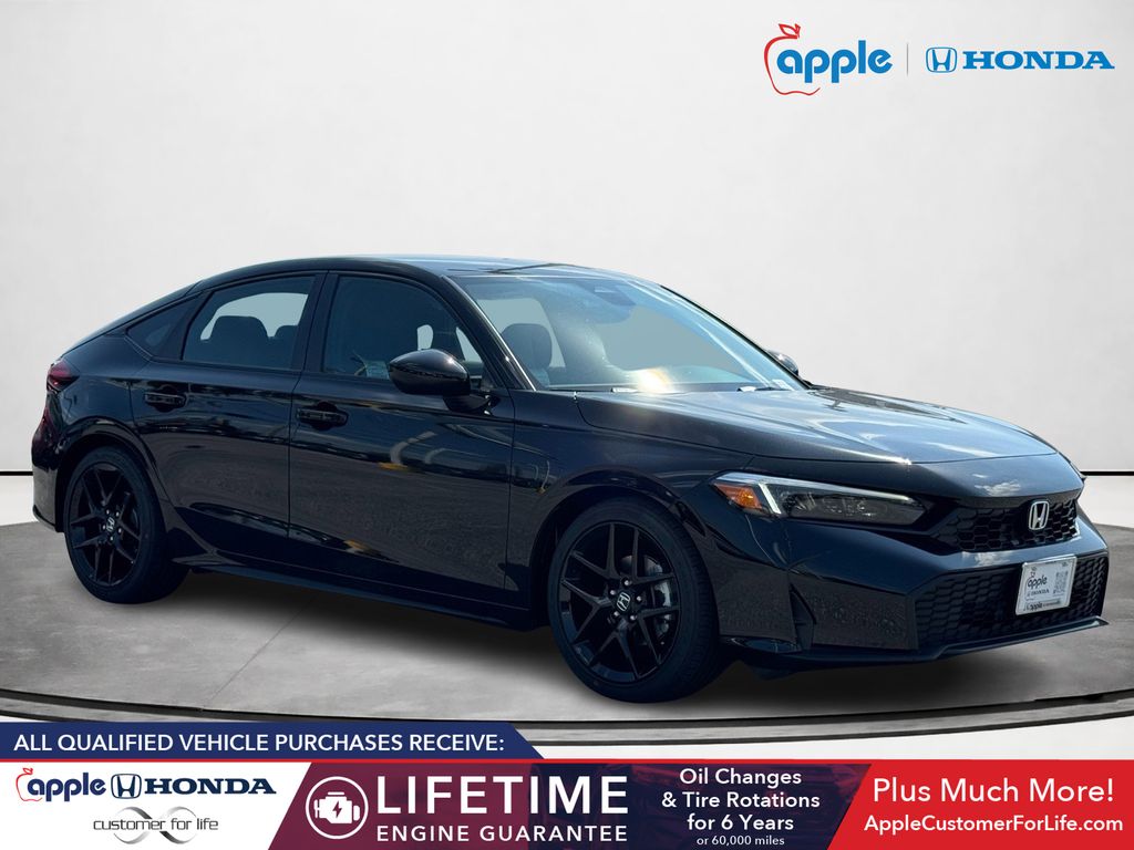 Crystal Black 2026 Honda Civic Hatchback Hatchback Front-Wheel Drive Continuously Variable Transmission