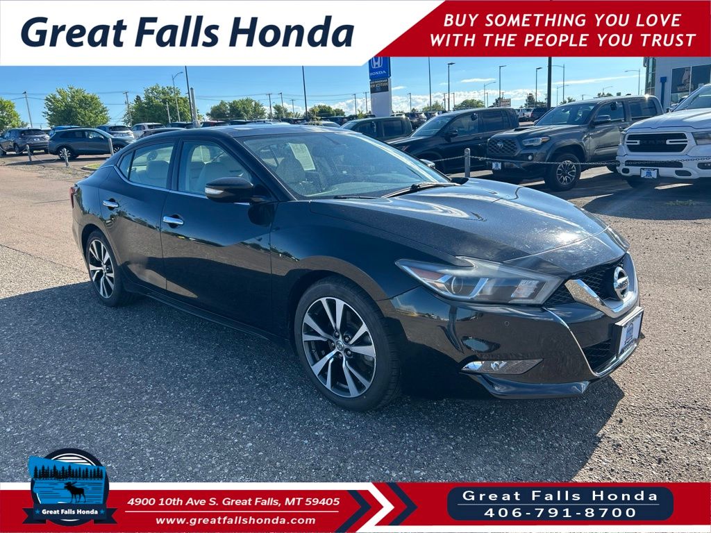Super Black 2017 Nissan Maxima Sedan Front-Wheel Drive Continuously Variable Transmission