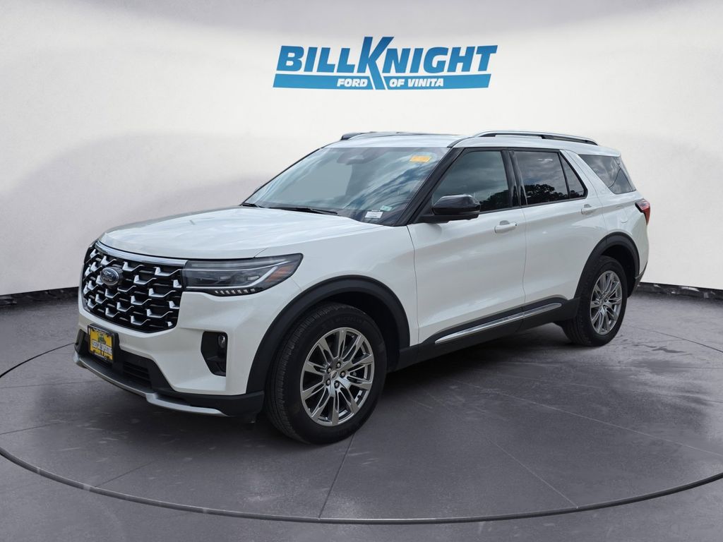 White Metallic 2025 Ford Explorer Platinum AWD SUV / Crossover All-Wheel Drive 10-Speed Automatic