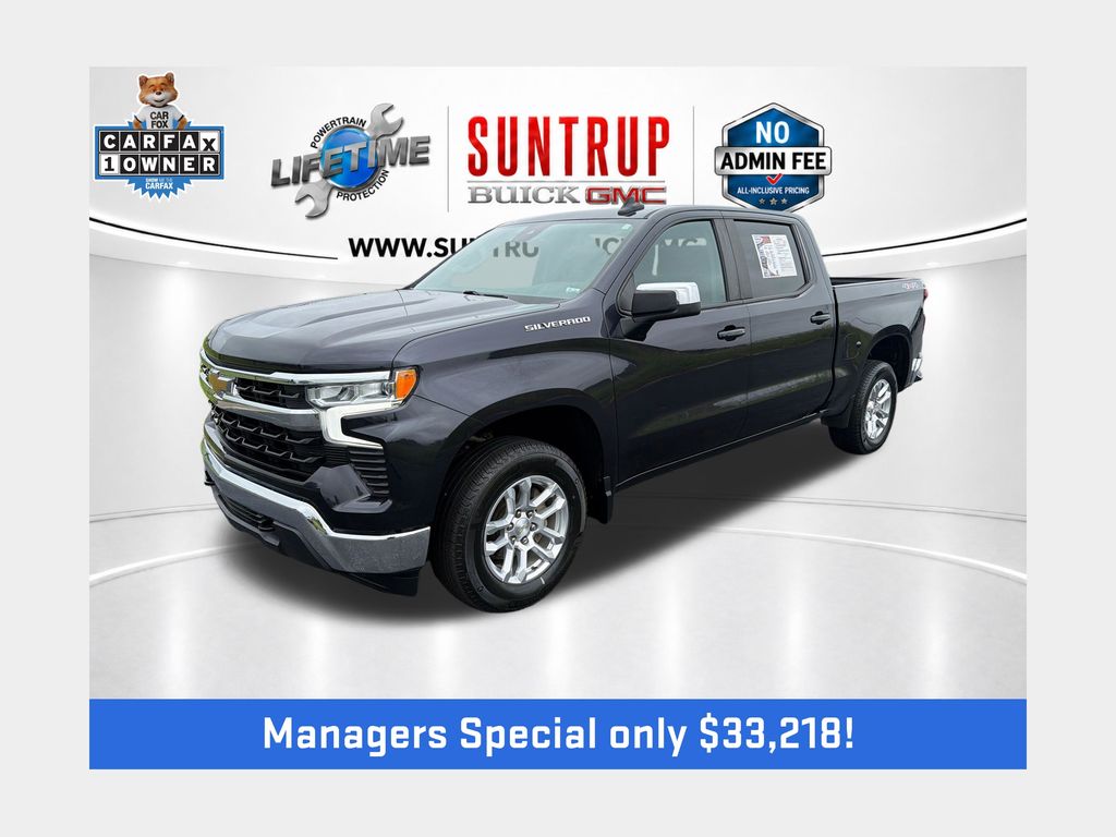 Dark Ash Metallic 2023 Chevrolet Silverado 1500 Pickup Truck Four-Wheel Drive 8-Speed Automatic