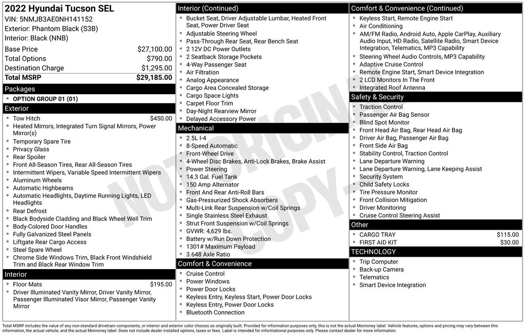 Certified Used 2022 Black Hyundai SEL image 5