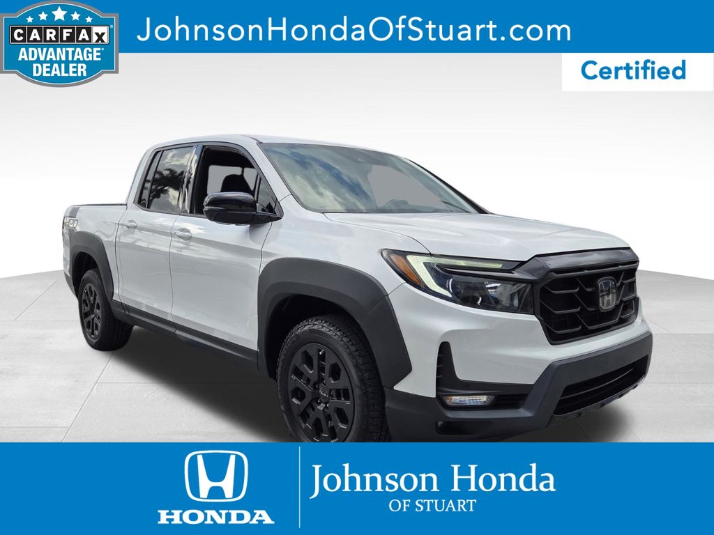 Platinum White Pearl 2023 Honda Ridgeline Pickup Truck All-Wheel Drive 9-Speed Automatic