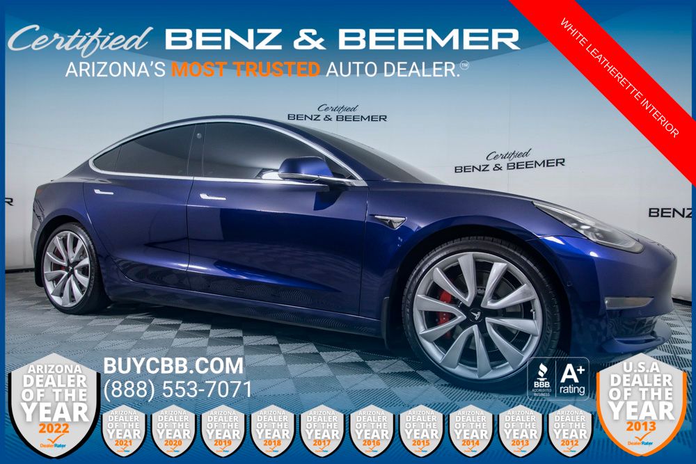 Deep Blue Metallic 2018 Tesla Model 3 All-Wheel Drive 1-Speed Automatic