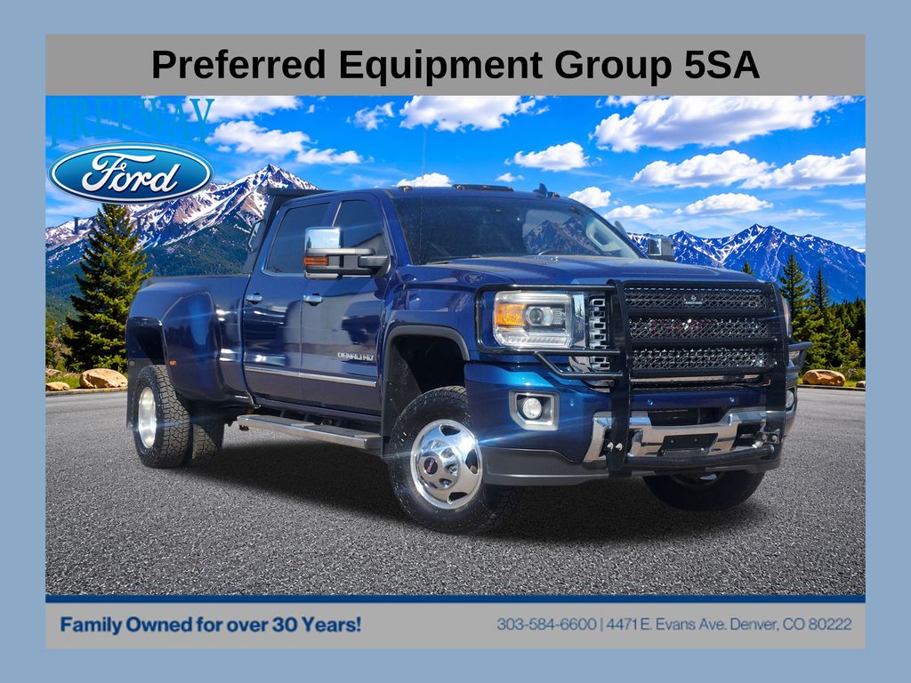 Stone Blue Metallic 2016 GMC Sierra 3500HD Pickup Truck Four-Wheel Drive 6-Speed Automatic