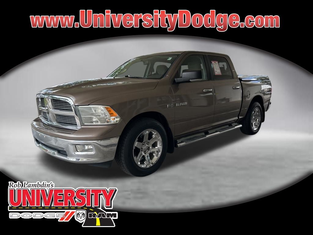 Brown (Austin Tan Pearlcoat/Light Graystone Pearlcoat) 2010 Dodge RAM 1500 SLT Crew Cab RWD Pickup Truck 4X2 5-Speed Automatic