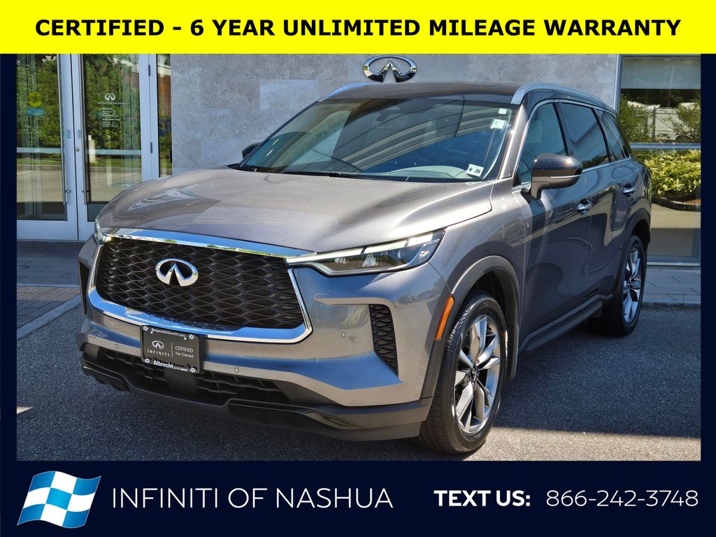 Gray (Graphite Shadow) 2023 INFINITI QX60 Luxe AWD SUV / Crossover All-Wheel Drive 9-Speed Automatic