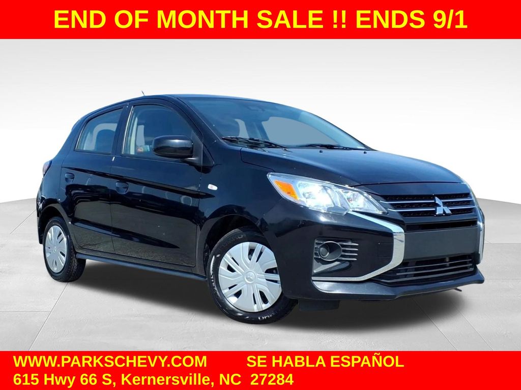 Jet Black Metallic 2024 Mitsubishi Mirage Hatchback Front-Wheel Drive Continuously Variable Transmission