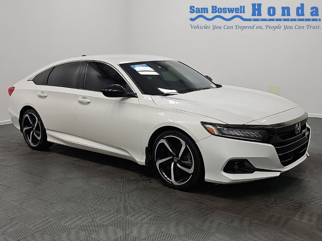 Platinum White Pearl 2022 Honda Accord Sedan Front-Wheel Drive Continuously Variable Transmission
