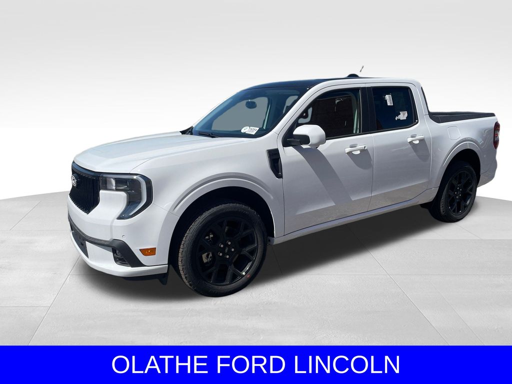 Oxford White 2025 Ford Maverick Lobo SuperCrew AWD Pickup Truck All-Wheel Drive 7-Speed Automatic